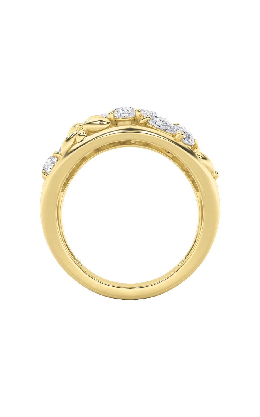 2.5Cttw Pear Shaped Lab Grown Diamond (G/VS) Fashion Ring in 14K Gold