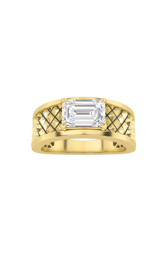 Silver, 18K Yellow Gold Ring KJ01513M.RA-2-72G