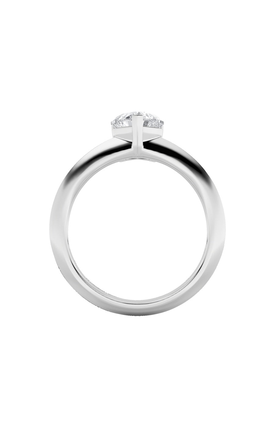 1Cttw Heart Shaped Lab Grown Diamond (F/VS) HeartShaped Ring in 14K Gold