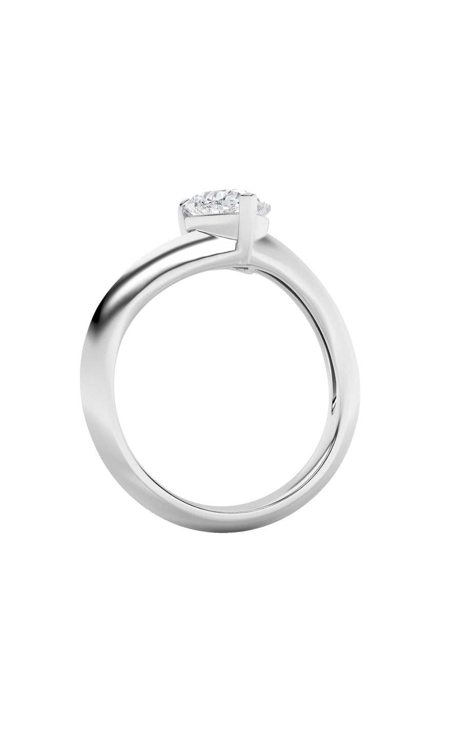 1Cttw Heart Shaped Lab Grown Diamond (F/VS) HeartShaped Ring in 14K Gold