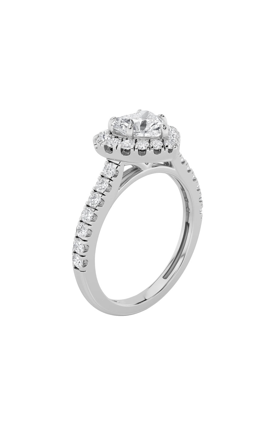 1.5Cttw Heart Shaped Lab Grown Diamond (F/VS) Heart Shaped Ring in 14K Gold