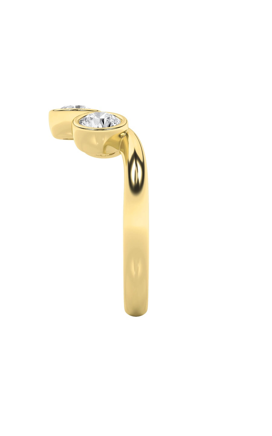 1Cttw Round Shaped Lab Grown Diamond (F/VS) ThreeStone Ring in 14K Gold