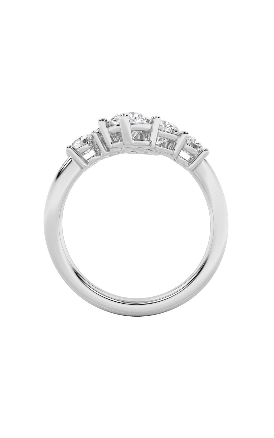 2Cttw Round Shaped Lab Grown Diamond (F/VS) ThreeStone Ring in 14K Gold