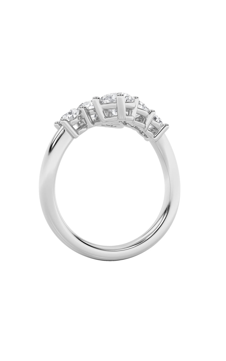 2Cttw Round Shaped Lab Grown Diamond (F/VS) ThreeStone Ring in 14K Gold