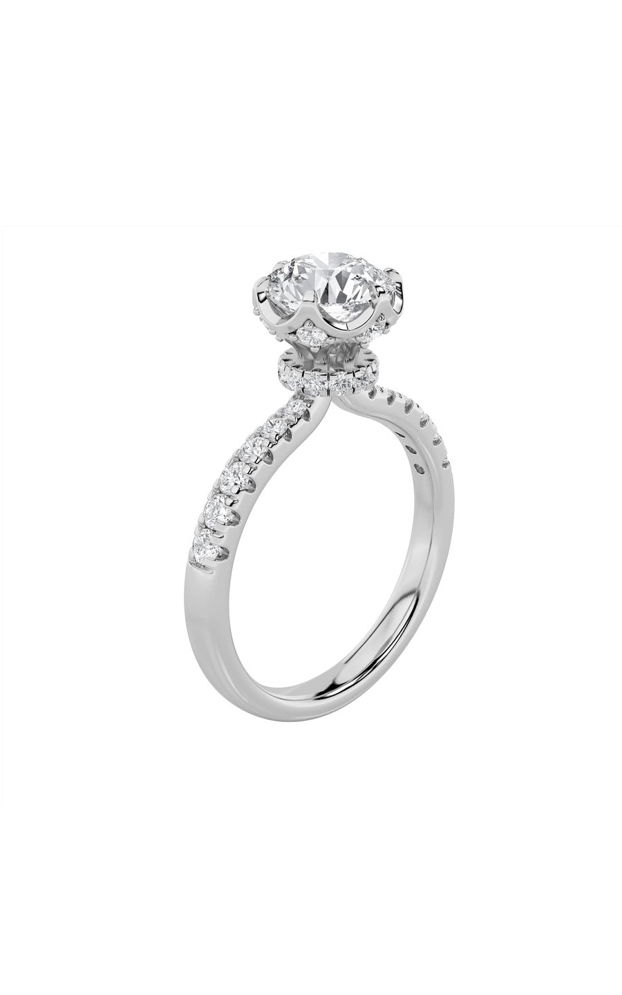 2Cttw Round Shaped Lab Grown Diamond (F/VS) Solitaire Engagement Ring in 14K Gold