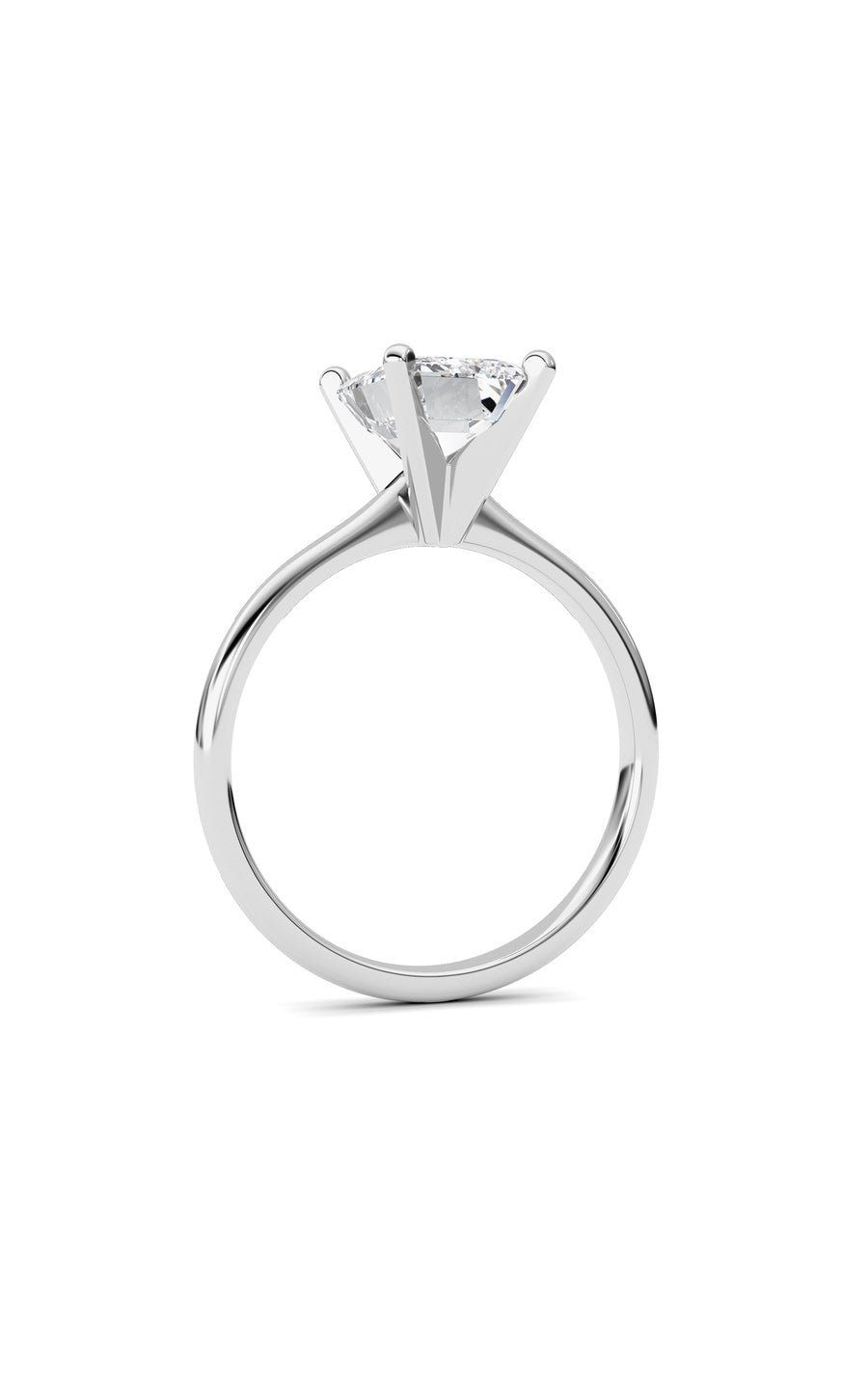 2Cttw Emerald Shaped Lab Grown Diamond Classic Solitaire Ring in 14K Gold (F/VS)