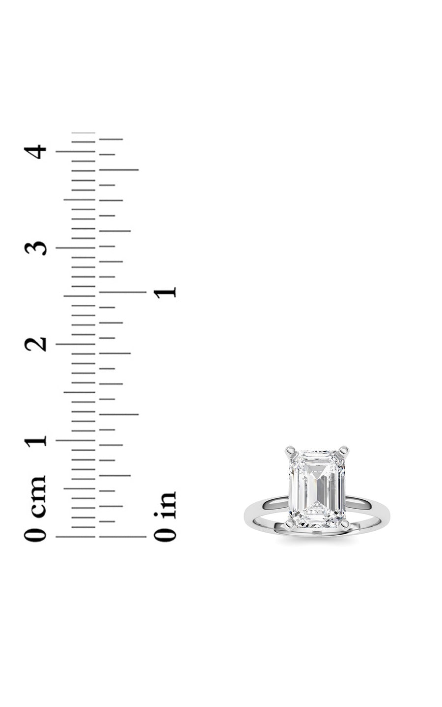 2Cttw Emerald Shaped Lab Grown Diamond Classic Solitaire Ring in 14K Gold (F/VS)