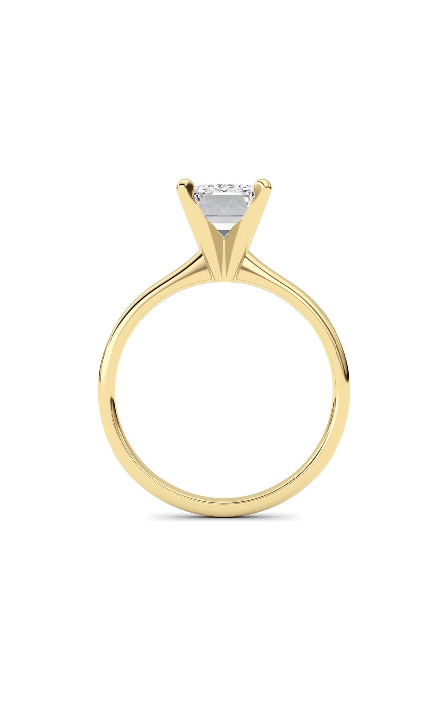 2Cttw Emerald Shaped Lab Grown Diamond Classic Solitaire Ring in 14K Gold (F/VS)