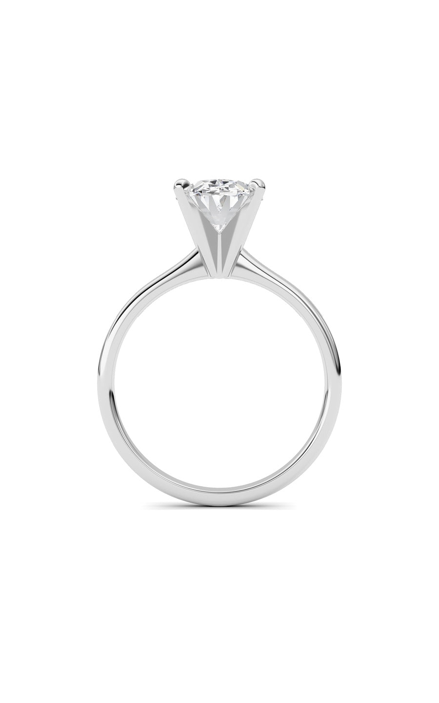2Cttw Oval Shaped Lab Grown Diamond Classic Solitaire Ring in 14K Gold (F/VS)