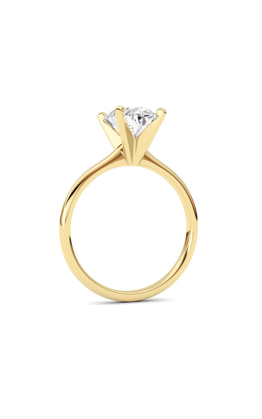 2Cttw Oval Shaped Lab Grown Diamond Classic Solitaire Ring in 14K Gold (F/VS)
