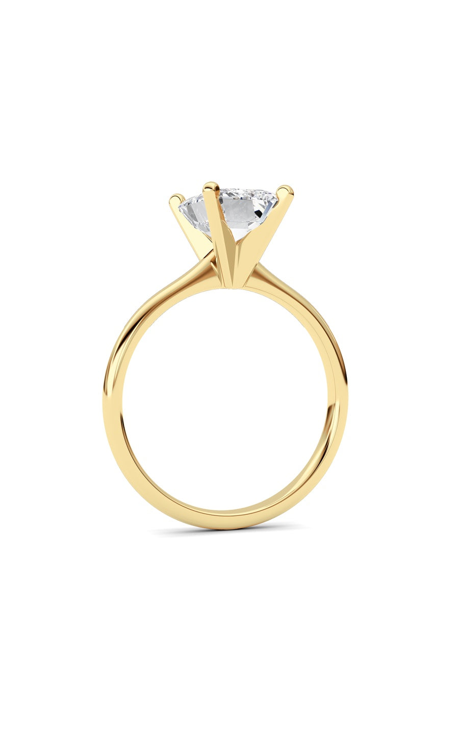 2Cttw Radiant Shaped Lab Grown Diamond Classic Solitaire Ring in 14K Gold (F/VS)