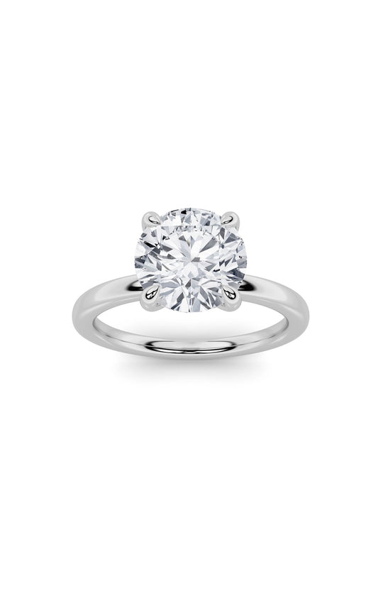 2Cttw Round Shaped Lab Grown Diamond Classic Solitaire Ring in 14K Gold (F/VS)