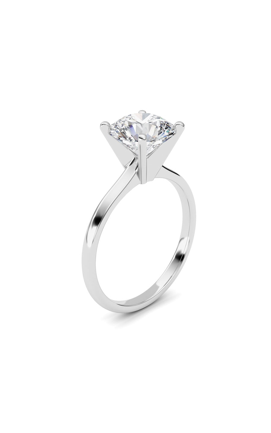 2Cttw Round Shaped Lab Grown Diamond Classic Solitaire Ring in 14K Gold (F/VS)
