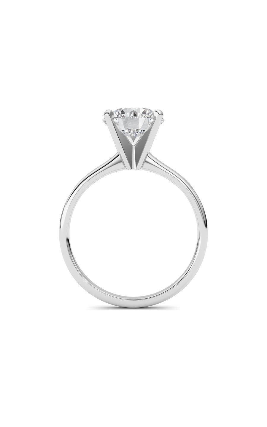 2Cttw Round Shaped Lab Grown Diamond Classic Solitaire Ring in 14K Gold (F/VS)