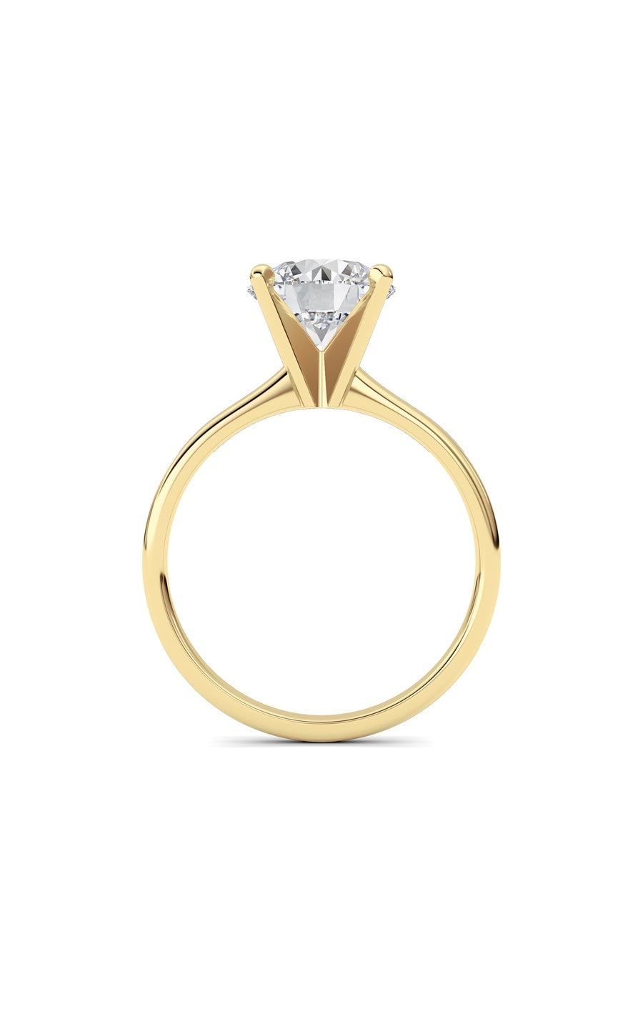 2Cttw Round Shaped Lab Grown Diamond Classic Solitaire Ring in 14K Gold (F/VS)