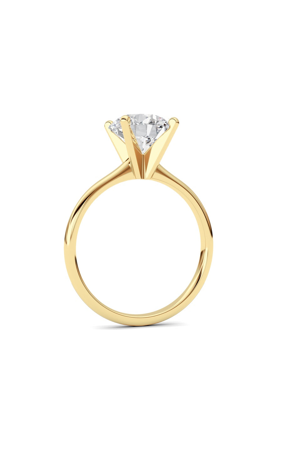 2Cttw Round Shaped Lab Grown Diamond Classic Solitaire Ring in 14K Gold (F/VS)