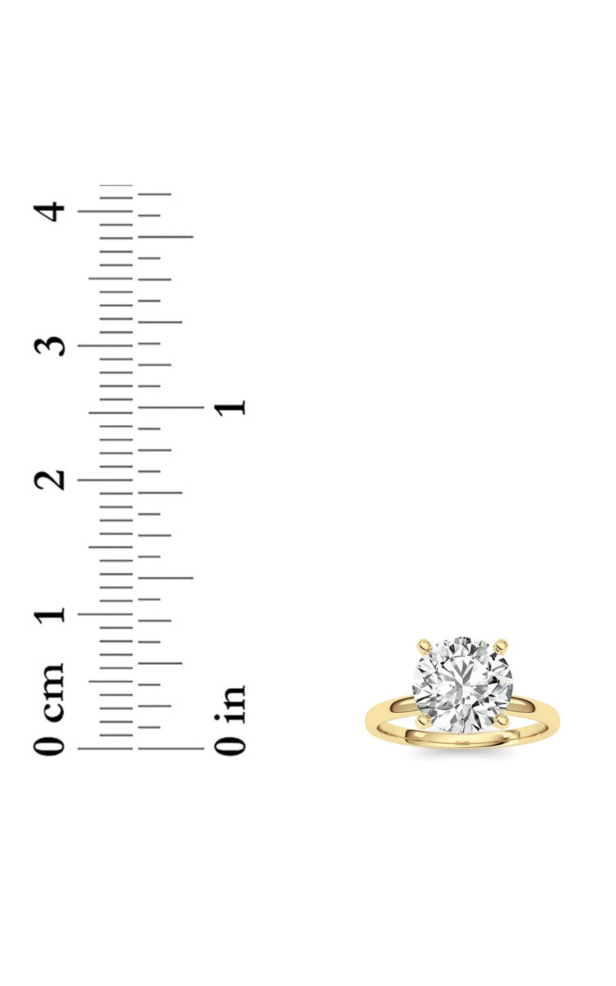 2Cttw Round Shaped Lab Grown Diamond Classic Solitaire Ring in 14K Gold (F/VS)