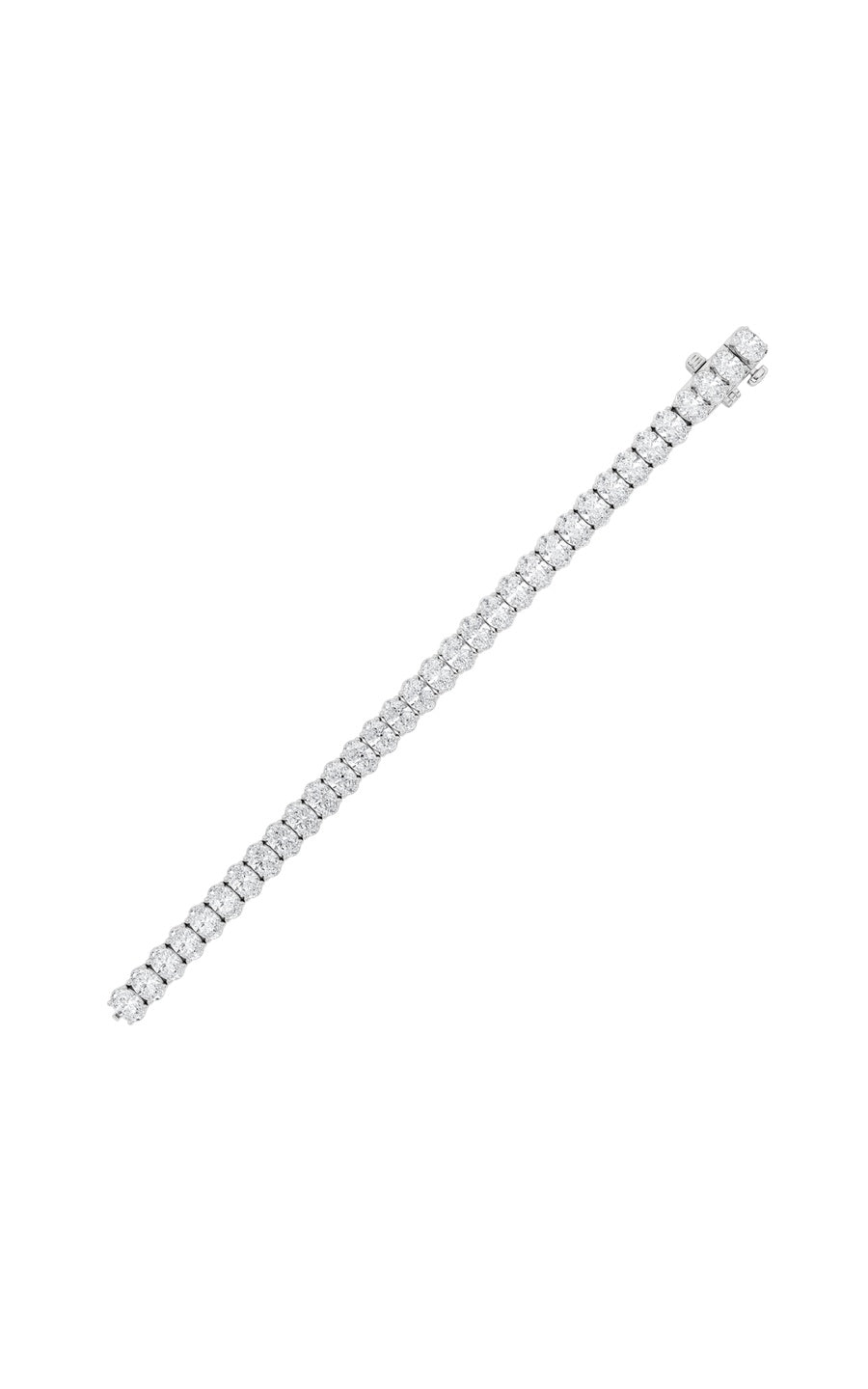13.5Cttw Oval Shaped Lab Grown Diamond (F/VS) EastWest Line Bracelet in 14K Gold