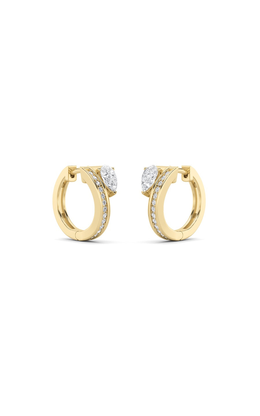 1.25Cttw Pear Shaped Lab Grown Diamond (F/VS) Fashion Earrings in 14K Gold