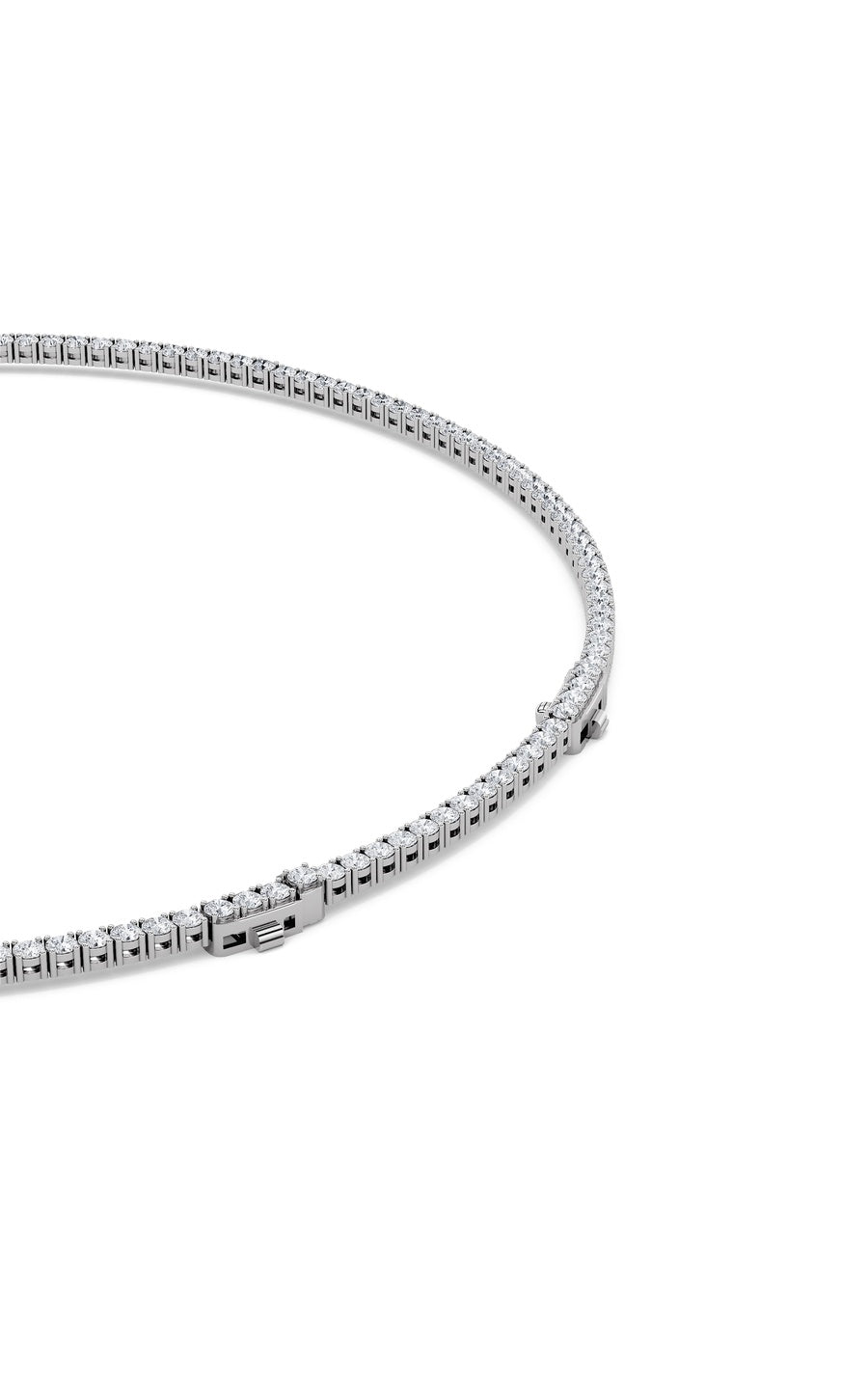14K White Gold Necklace KJ00223N.RD-15-21F
