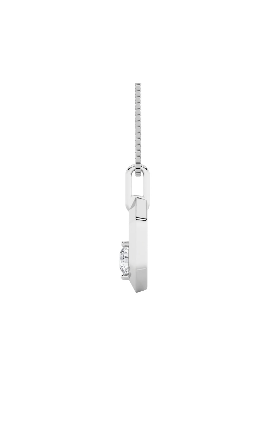 0.25Cttw Round Shaped Lab Grown Diamond (F/VS) Fancy Pendant in 14K White Gold