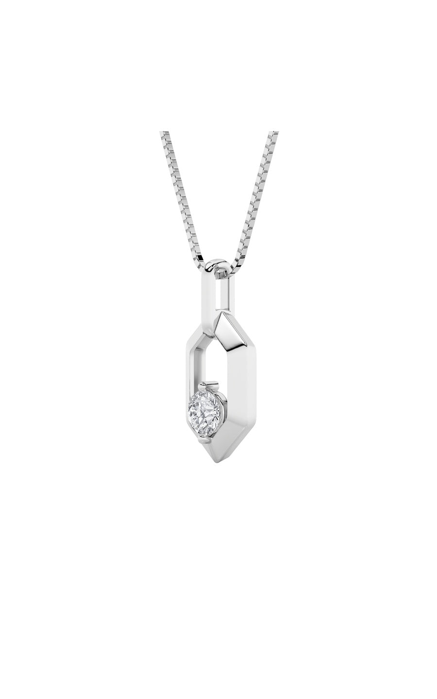 0.25CTW Round Shaped Lab Grown Diamond (F/VS) Fancy Pendant in 14K White Gold