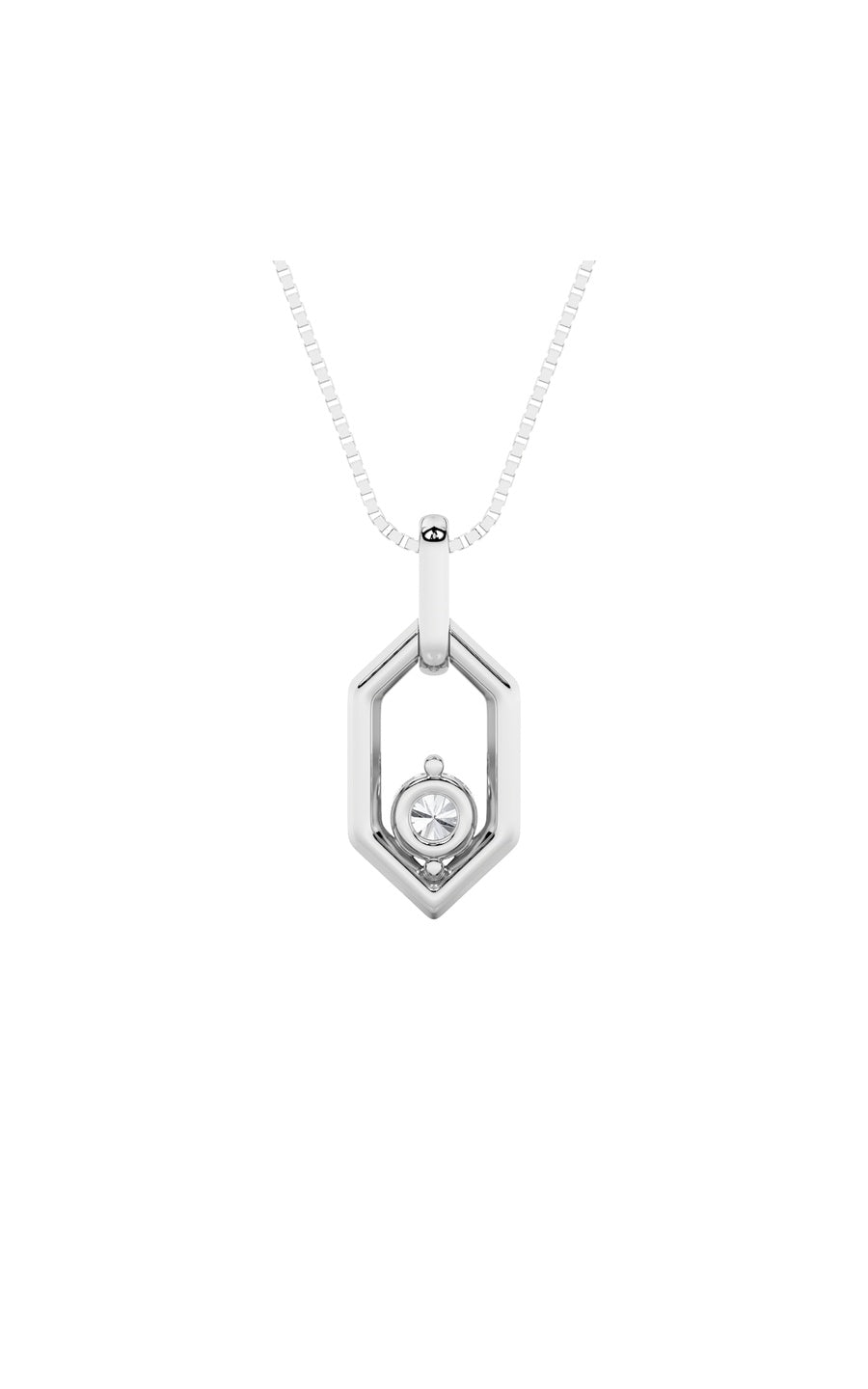 0.25Cttw Round Shaped Lab Grown Diamond (F/VS) Fancy Pendant in 14K White Gold