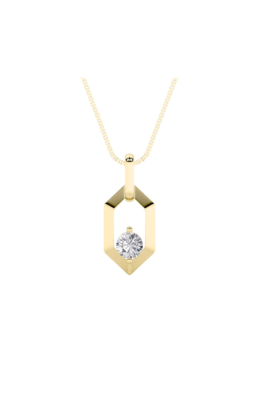 0.25CTW Round Shaped Lab Grown Diamond (F/VS) Fancy Pendant in 14K White Gold