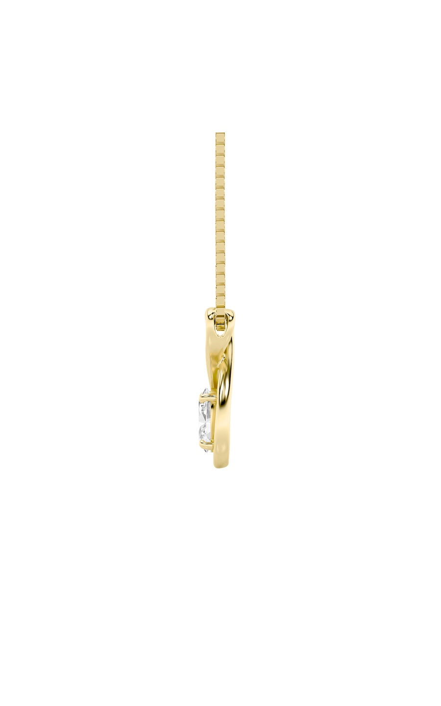 1CTW Oval Shaped Lab Grown Diamond (G/VS) Fancy Solitaire Pendant in 14K Gold