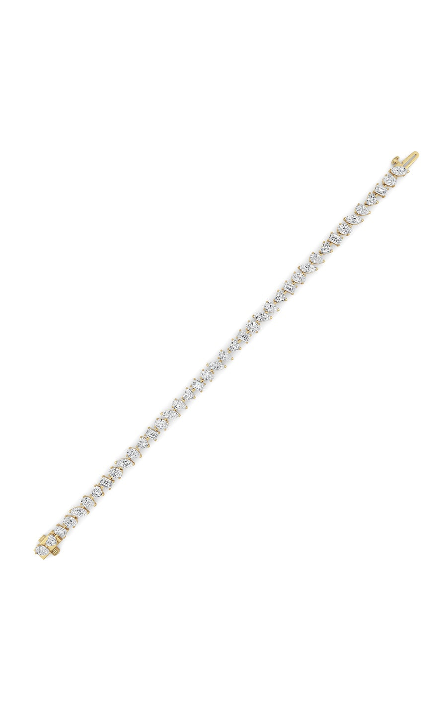 8Cttw Mix Shaped Lab Grown Diamond (F/VS) Braceletin 14K Gold