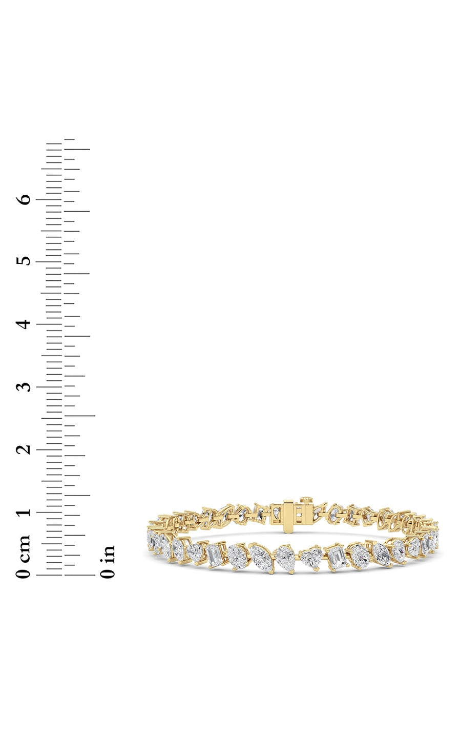8Cttw Mix Shaped Lab Grown Diamond (F/VS) Braceletin 14K Gold