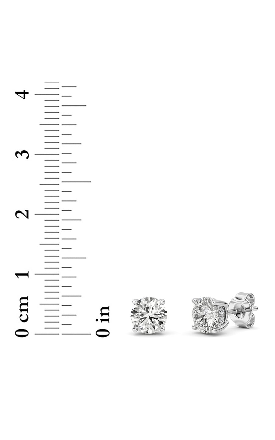 2CTW Round Shaped Lab Grown Diamond (F/VS) Hidden Halo Stud Earrings in 14K Gold