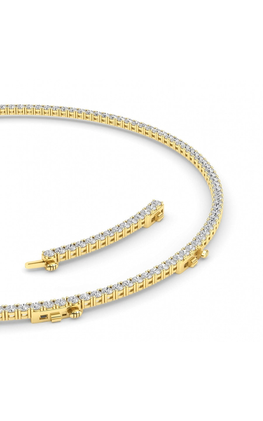 20CTW Round Shaped Lab Grown Diamond (F/VS) Necklace in 14K White Gold