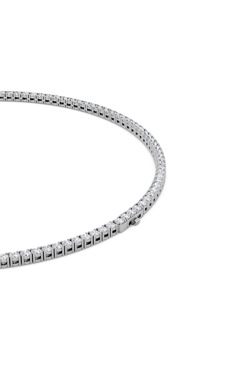 24.2Cttw Round Shaped Lab Grown Diamond Tennis Necklace in 14K Gold (F/VS)