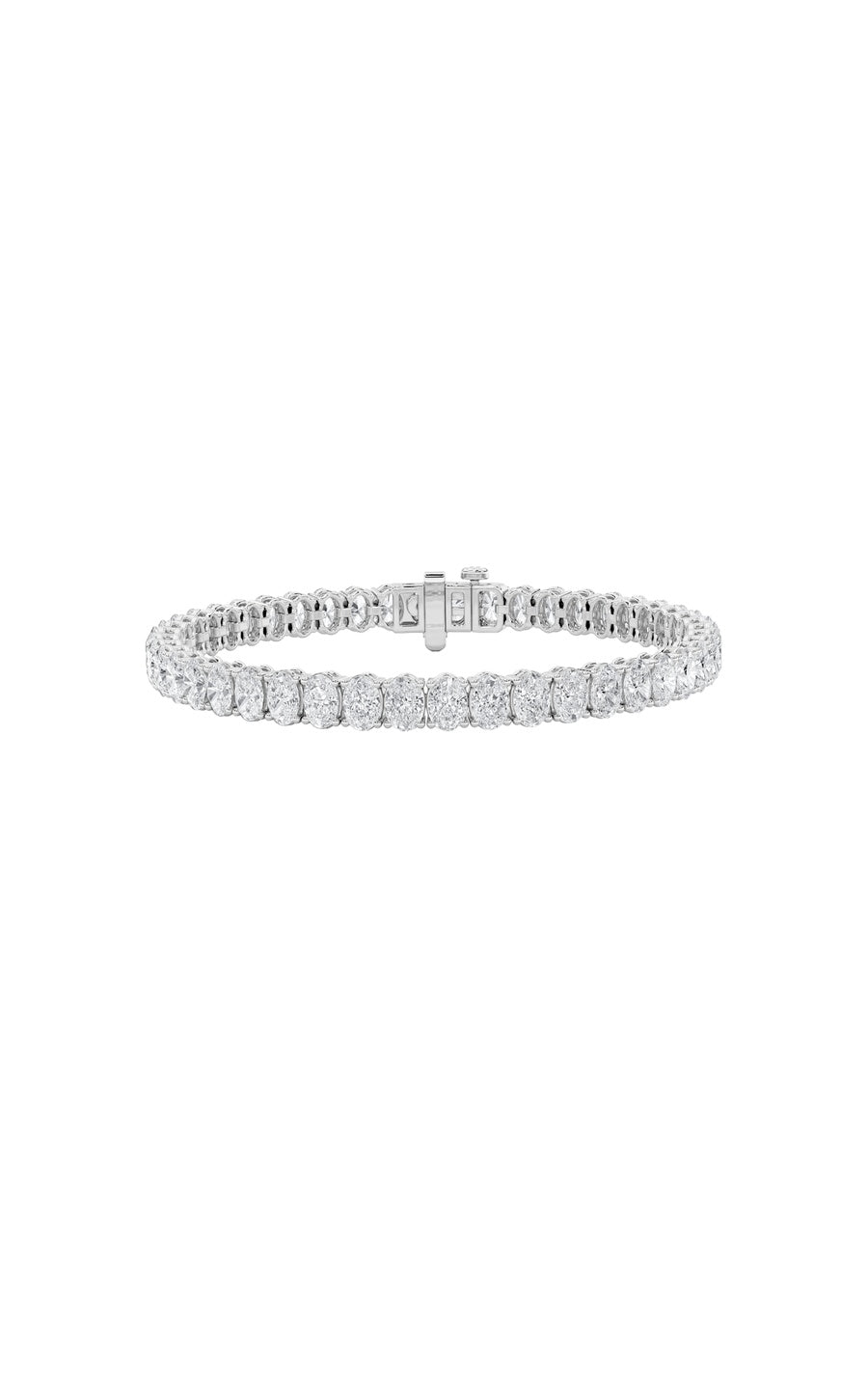 11.75Cttw Oval Shaped Lab Grown Diamond North  South Bracelet in 14K Gold (F/VS)