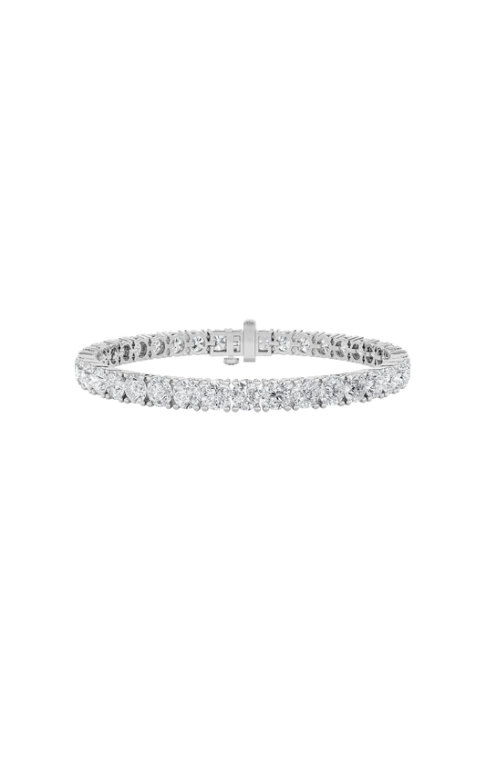 15Cttw Round Shaped Lab Grown Diamond Tennis Bracelet in 14K Gold (F/VS)