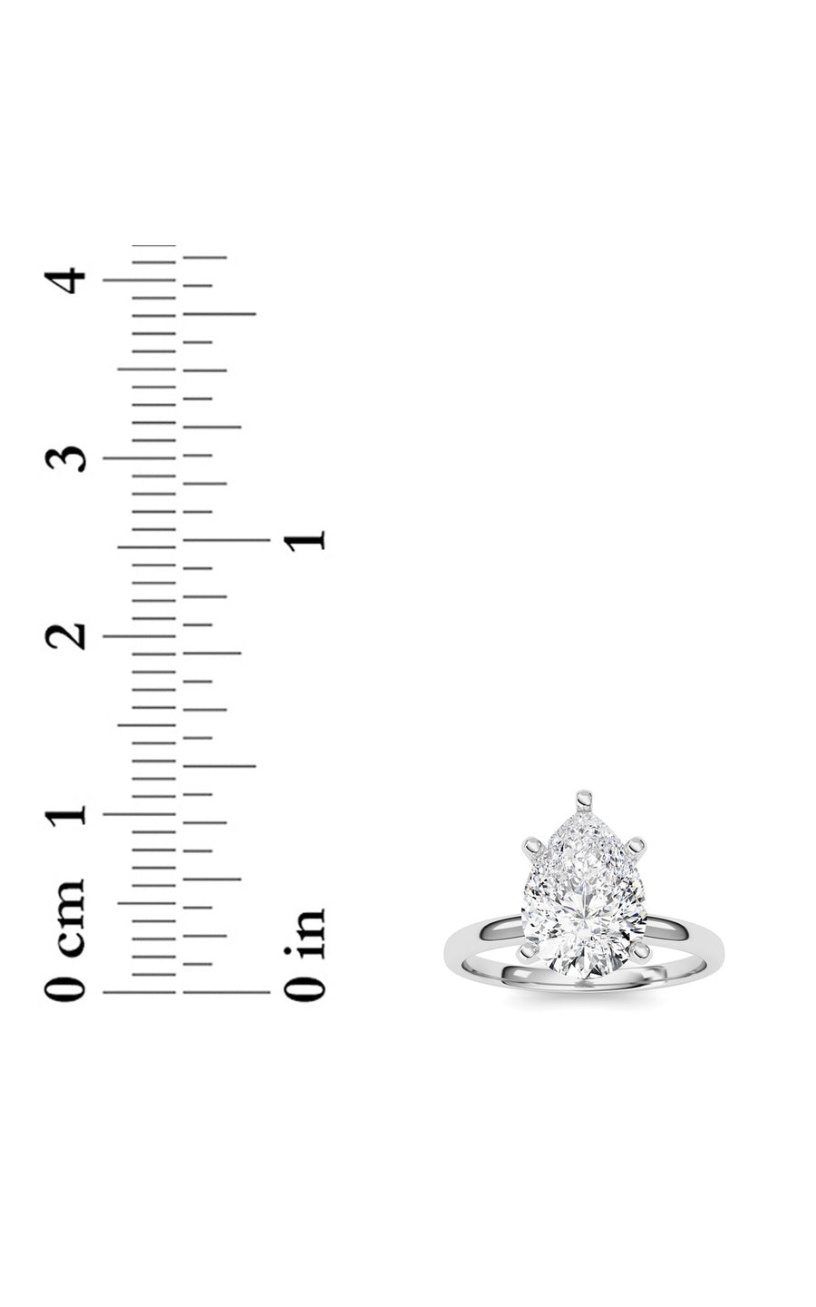 2Cttw Pear Shaped Lab Grown Diamond Classic Solitaire Ring in 14K Gold (F/VS)