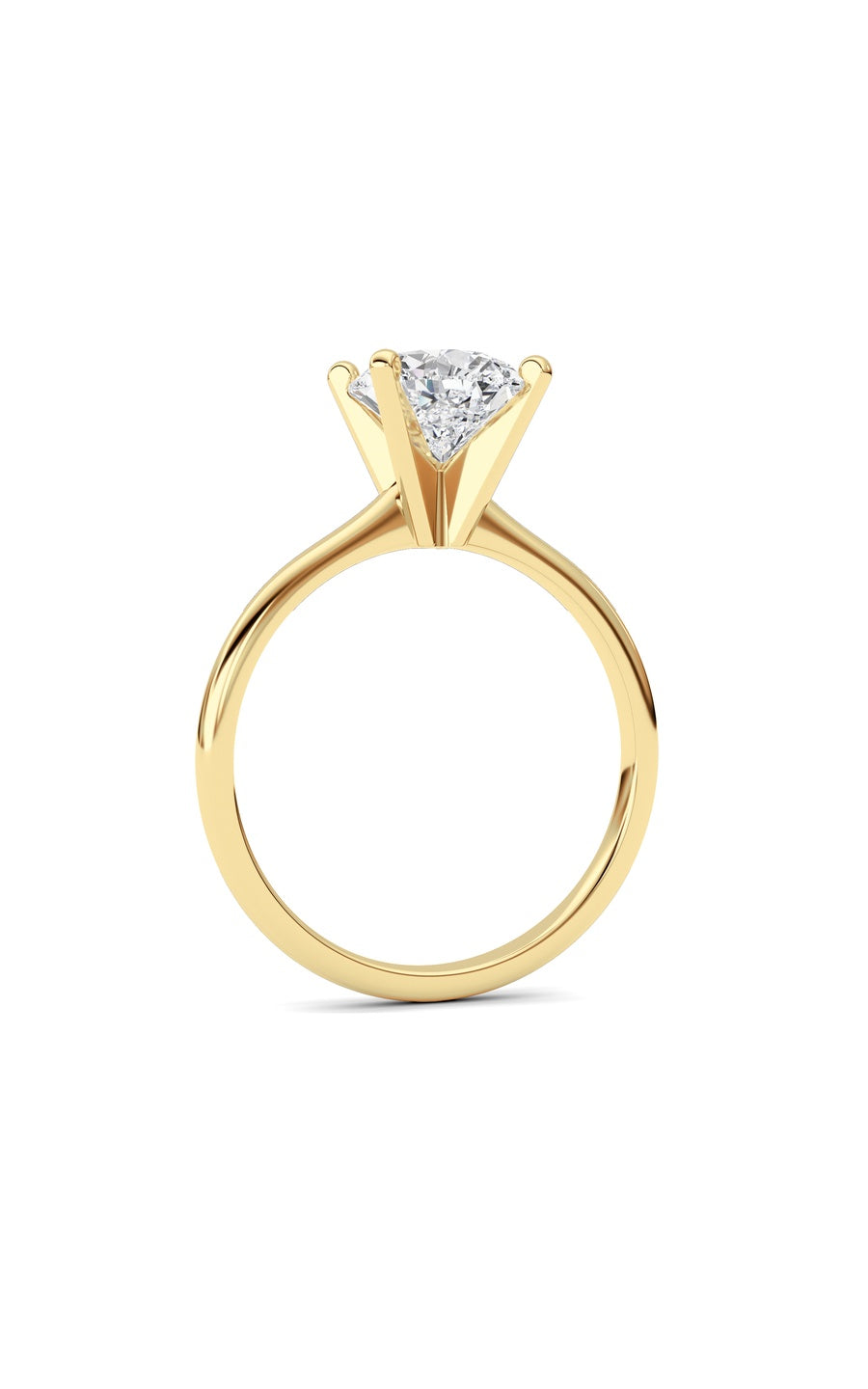 2Cttw Pear Shaped Lab Grown Diamond Classic Solitaire Ring in 14K Gold (F/VS)