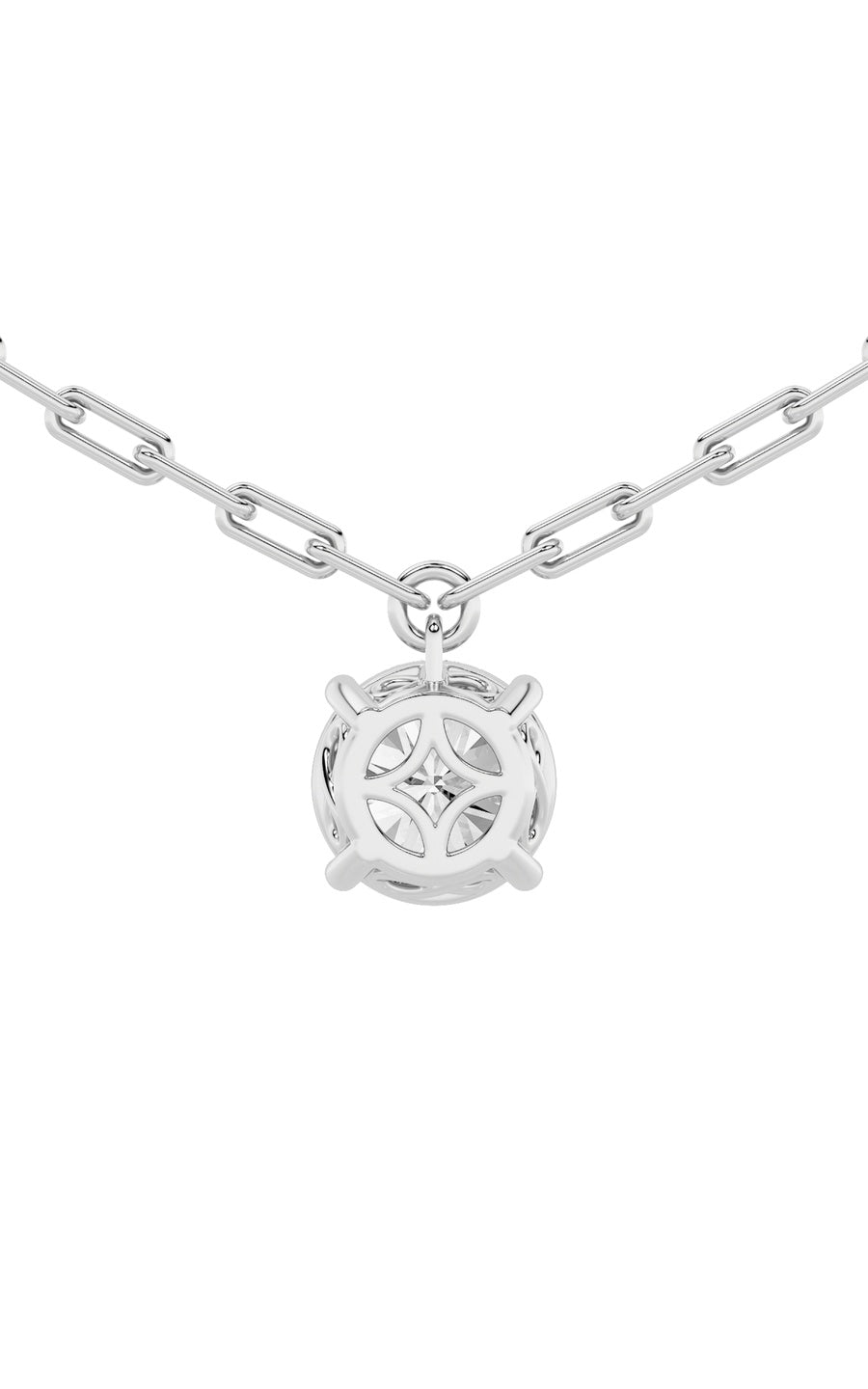 2Cttw Round Shaped Lab Grown Diamond (F/VS) StrataChic Collection Necklace in 14K Gold
