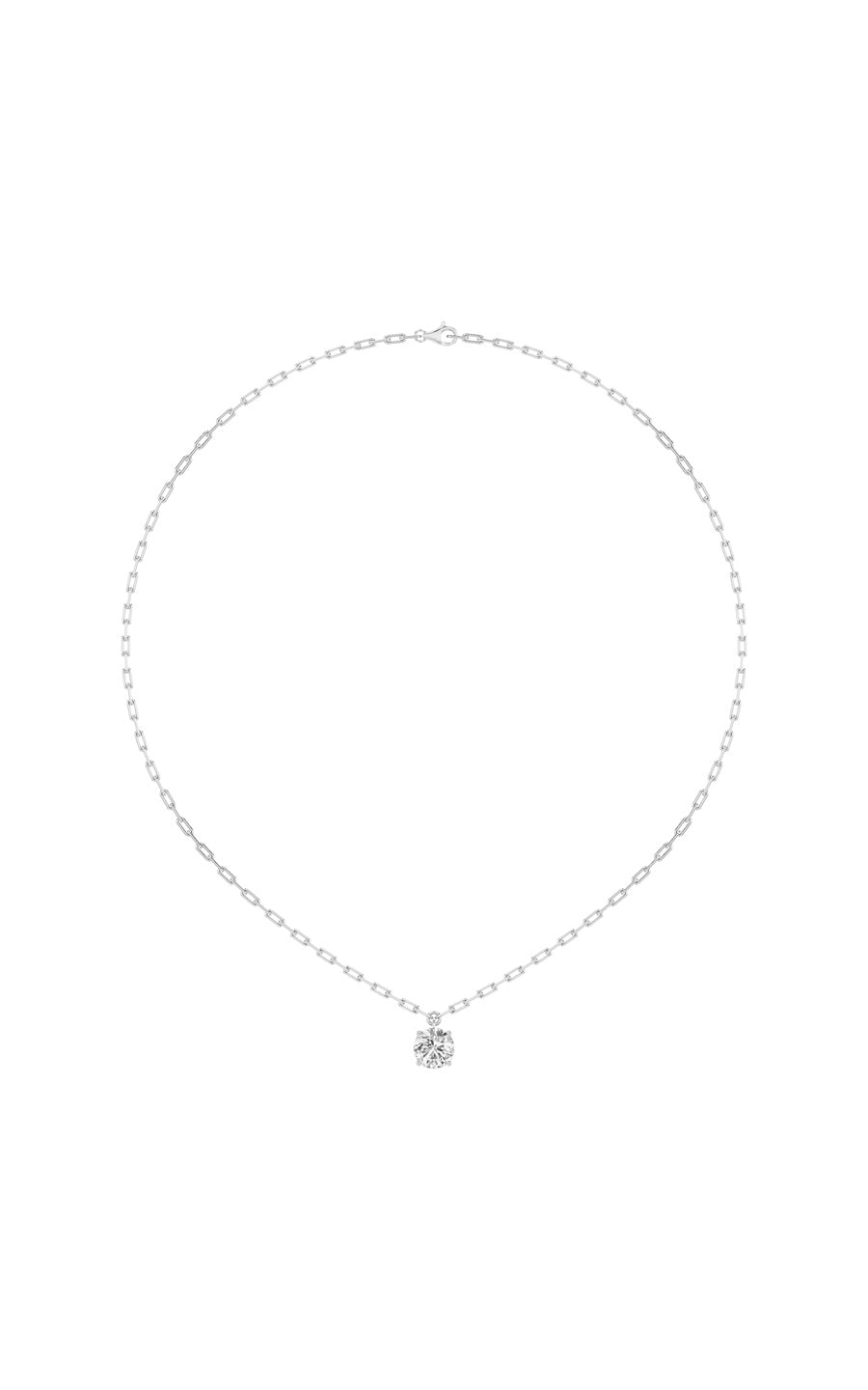 2Cttw Round Shaped Lab Grown Diamond (F/VS) StrataChic Collection Necklace in 14K Gold