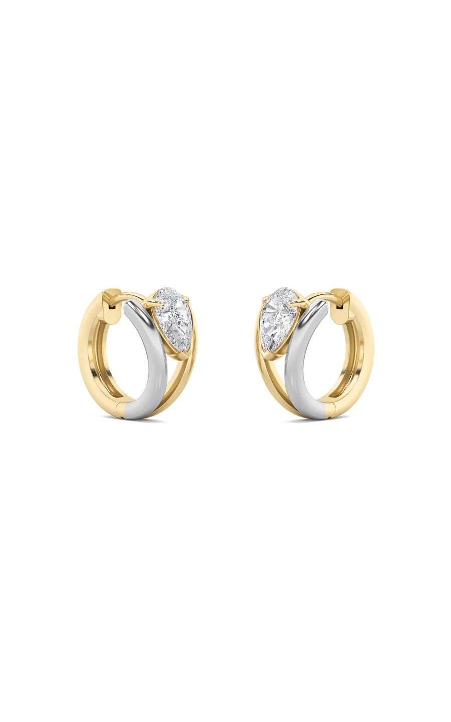1.5Cttw Pear Shaped Lab Grown Diamond (F/VVS) Fashion Earrings in 14K Gold
