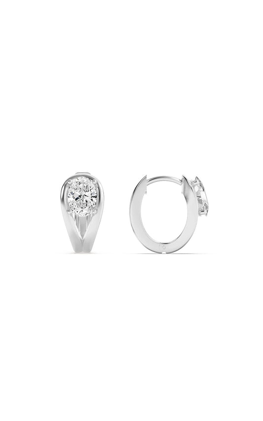 1.5Cttw Oval Shaped Lab Grown Diamond (F/VS) Fashion Earrings in 14K Gold