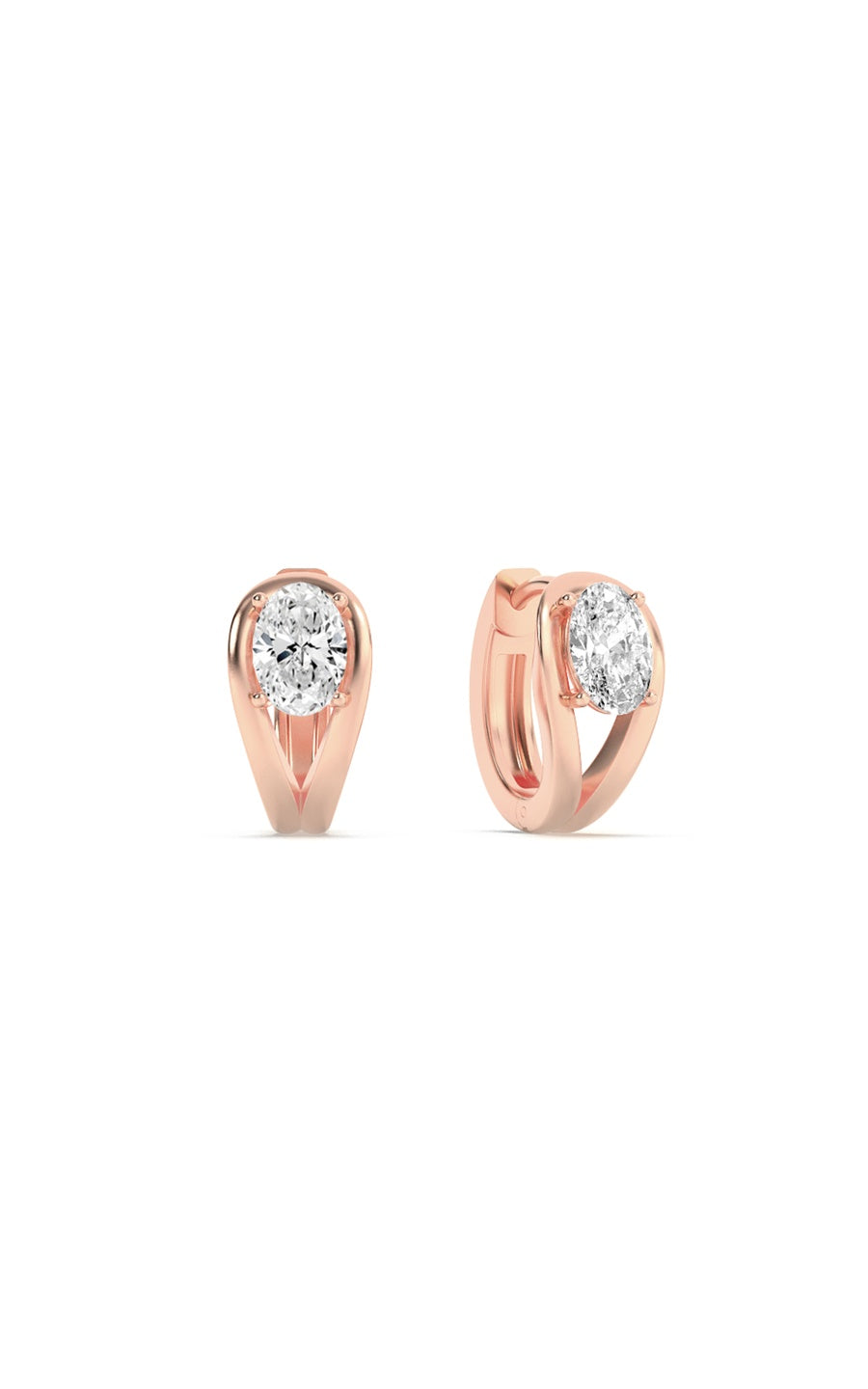 1.5CTW Oval Shaped Lab Grown Diamond (F/VS) Fashion Earrings in 14K Gold