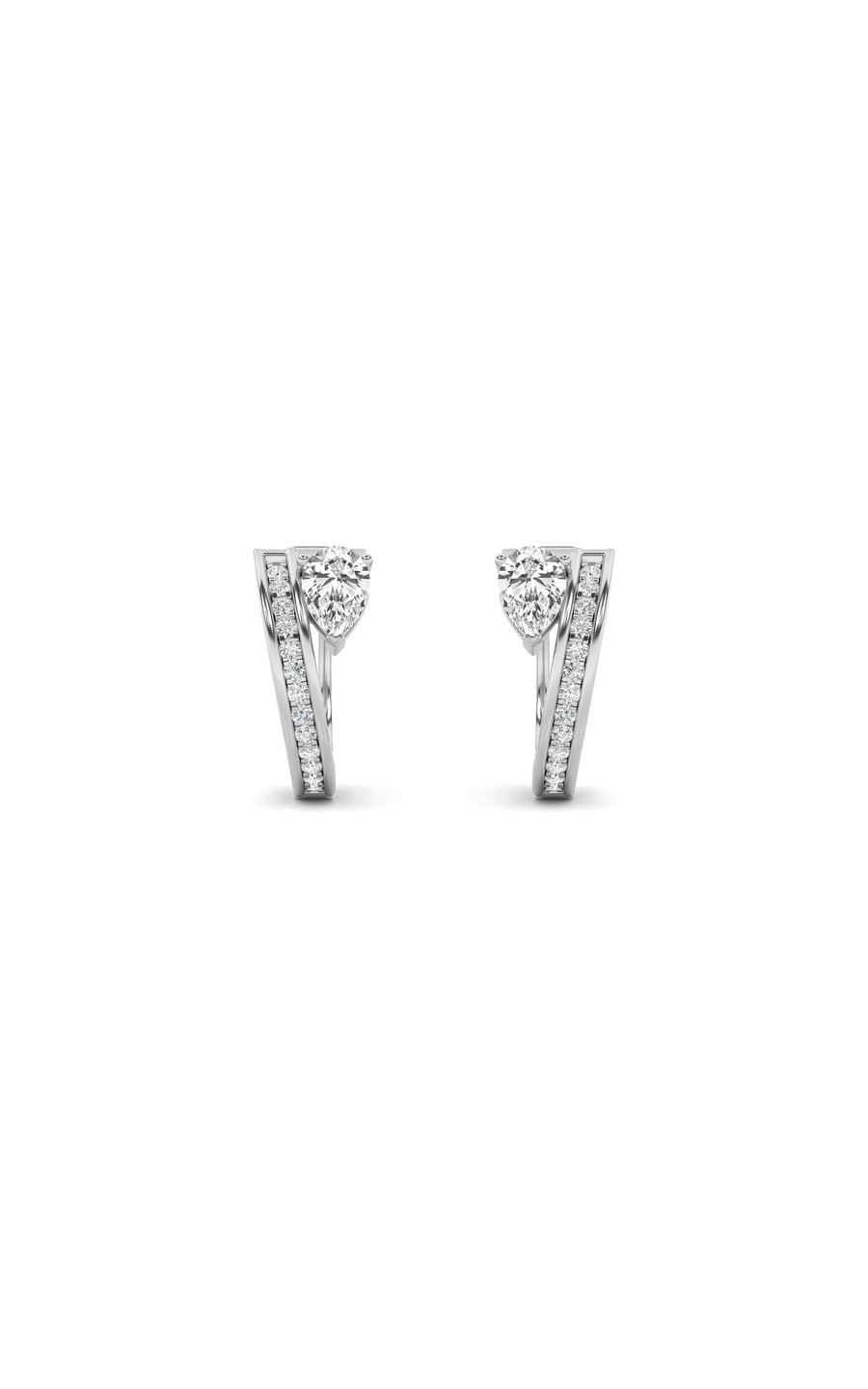1.25Cttw Pear Shaped Lab Grown Diamond (F/VS) Fashion Earrings in 14K Gold