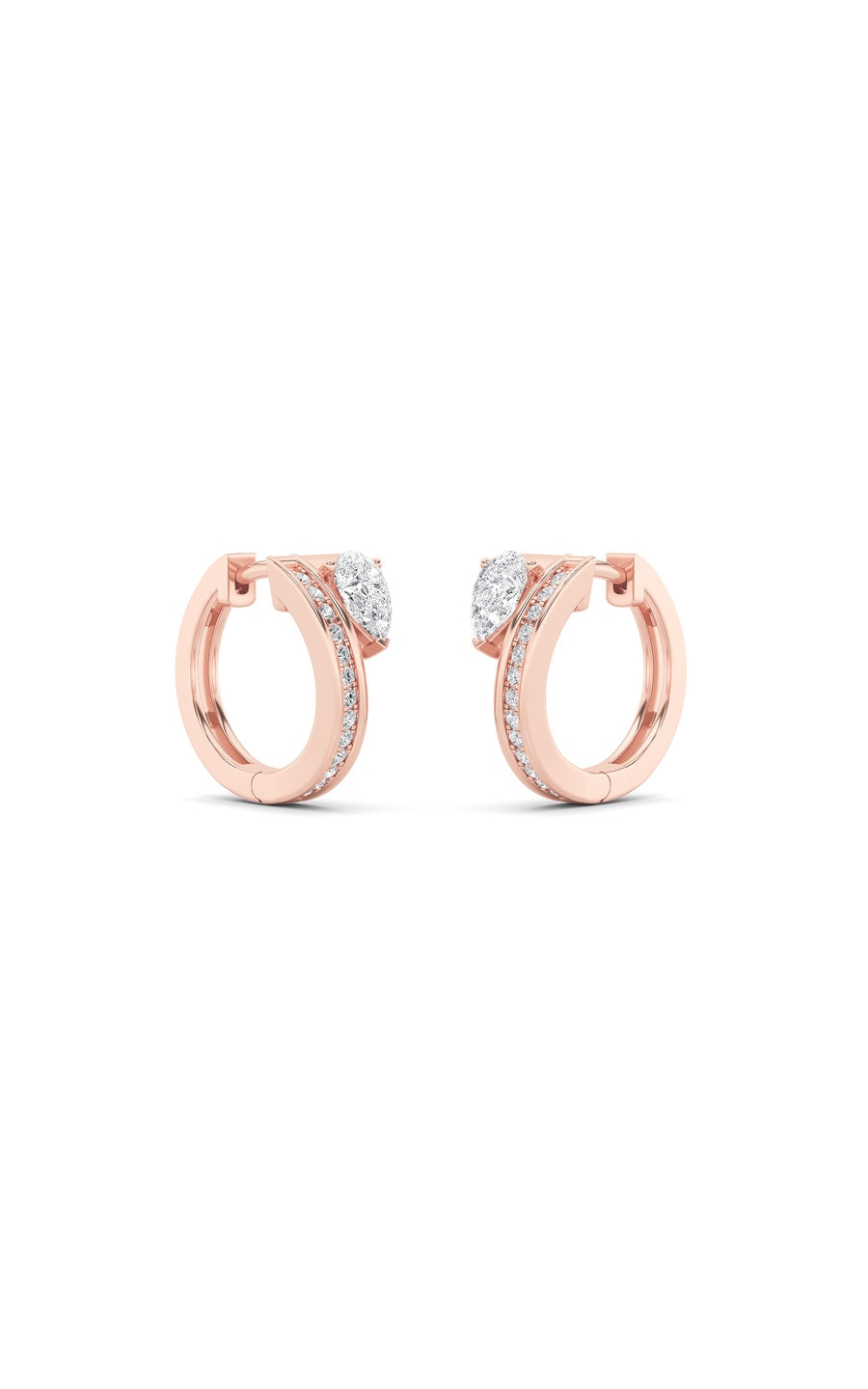 1.25Cttw Pear Shaped Lab Grown Diamond (F/VS) Fashion Earrings in 14K Gold