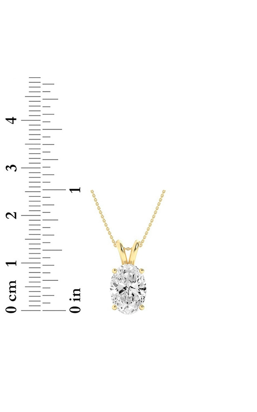 1CTW Oval Shaped Lab Grown Diamond (F/VS) Split Bale Solitaire Pendant in 14K Gold