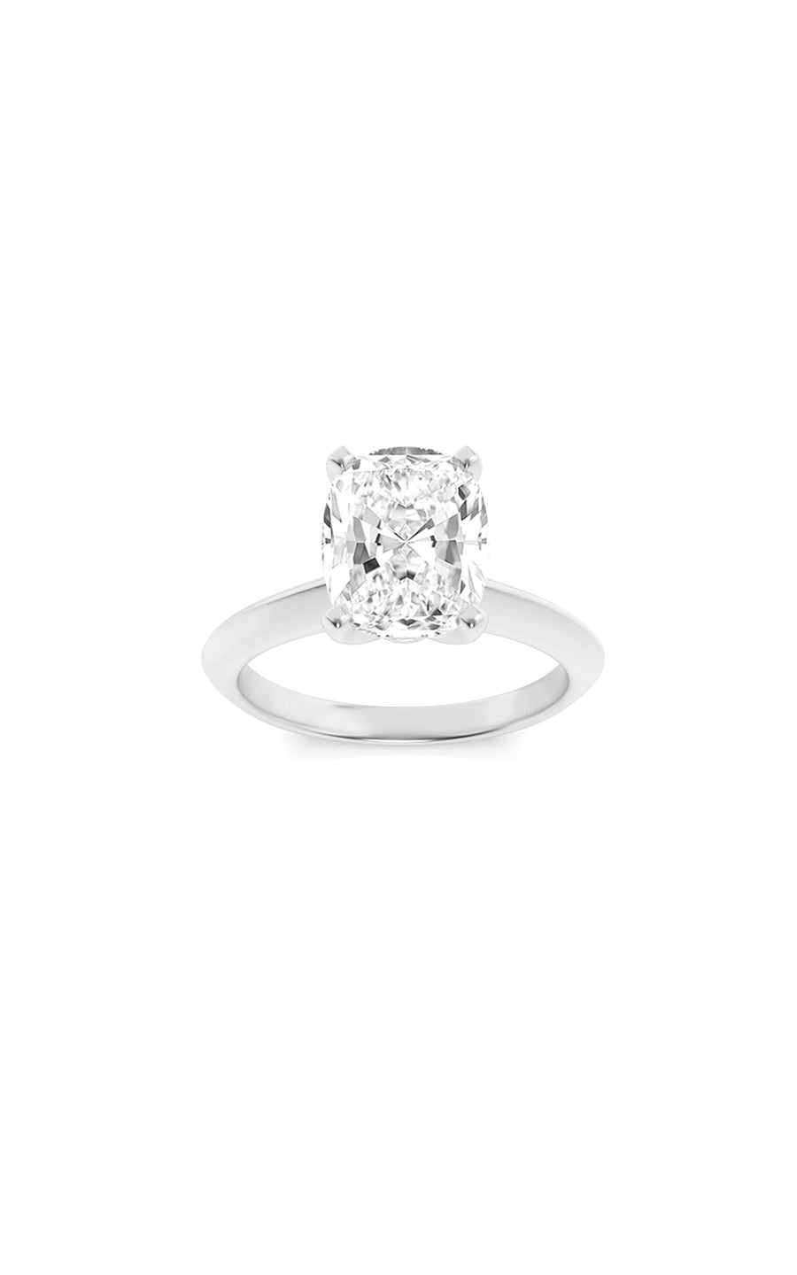 1.5Cttw Elongated Cushion Shaped Lab Grown Diamond(F/VS) Knife Edge Shank Solitaire Engagement Ringin 14K Gold