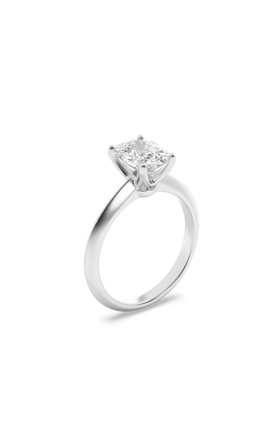 1.5Cttw Elongated Cushion Shaped Lab Grown Diamond(F/VS) Knife Edge Shank Solitaire Engagement Ringin 14K Gold