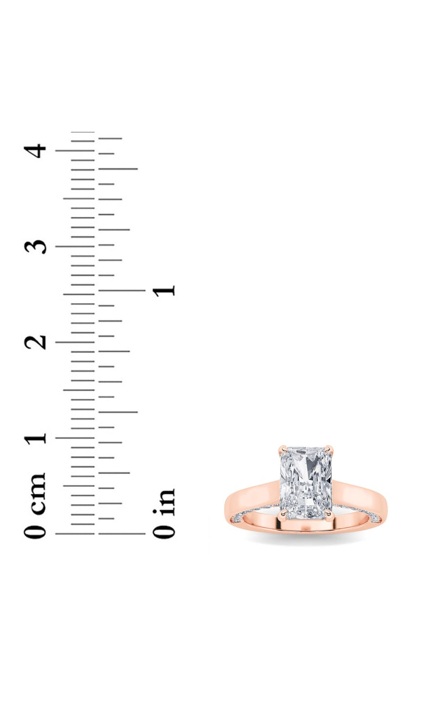 1.25Cttw Radiant Shaped Lab Grown Diamond (F/VS) Accented Bridge Shank Engagement Ring in 14K Gold