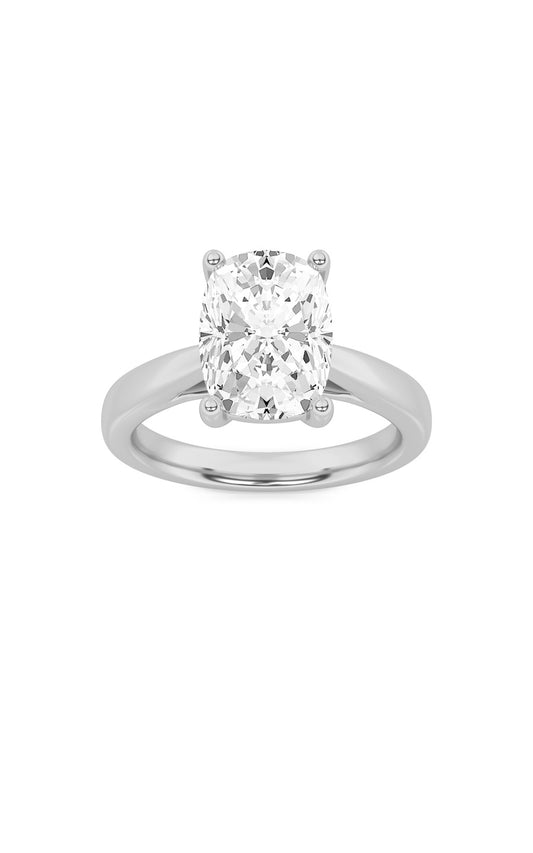 2Cttw Elongated Cushion Shaped Lab Grown Diamond (G/VS) Classic Shank Solitaire Engagement Ring in 14K Gold